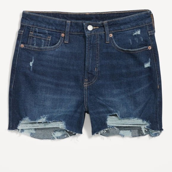 🔹High-Waisted O.G. Straight Cut-Off Jean Shorts for Women -- 3-inch inseam - Picture 3 of 7